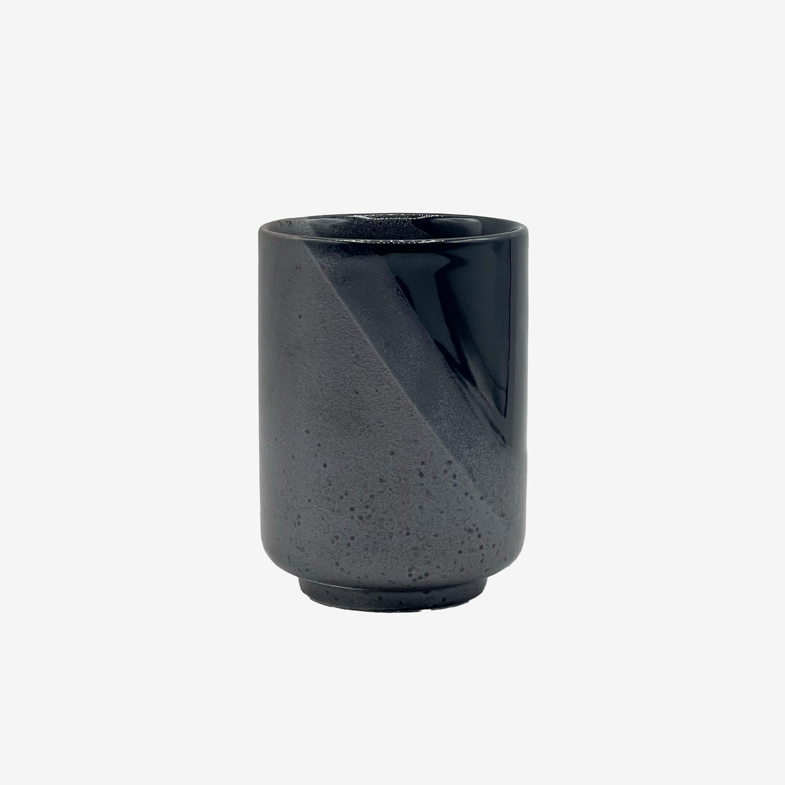 Kimura Black Shigaraki-yaki Yunomi - Japanese Teacup