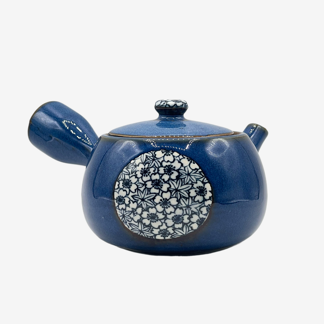 Namako Sakura Blue Tokoname-yaki Kyusu - Japanese Teapot