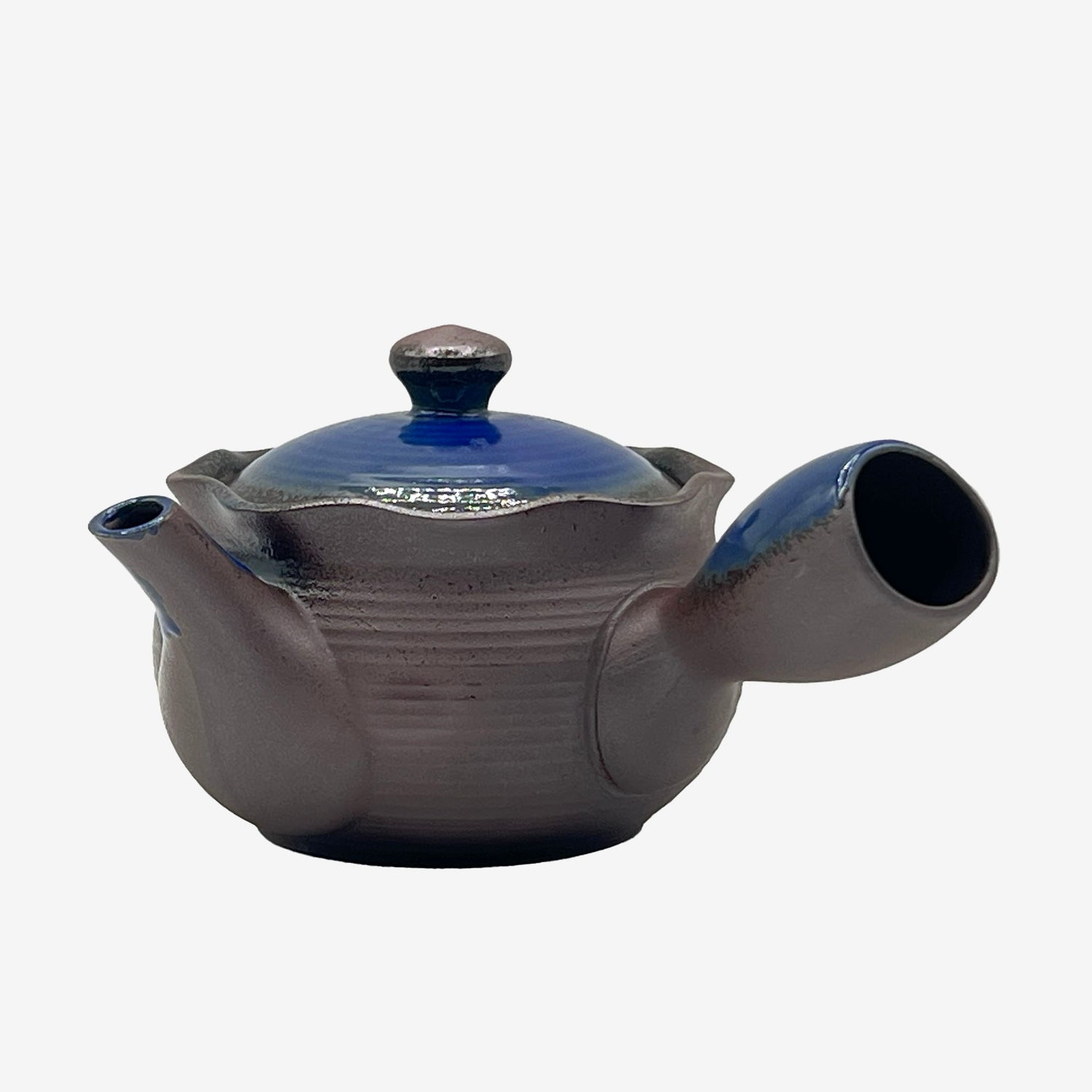 Hana Mizuki Blue Banko-yaki Kyusu - Japanese Teapot