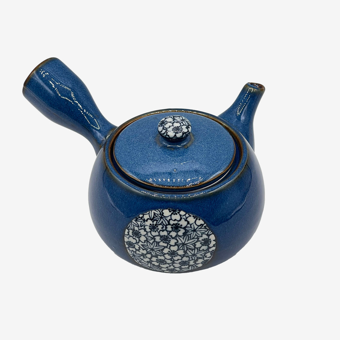 Namako Sakura Blue Tokoname-yaki Kyusu - Japanese Teapot