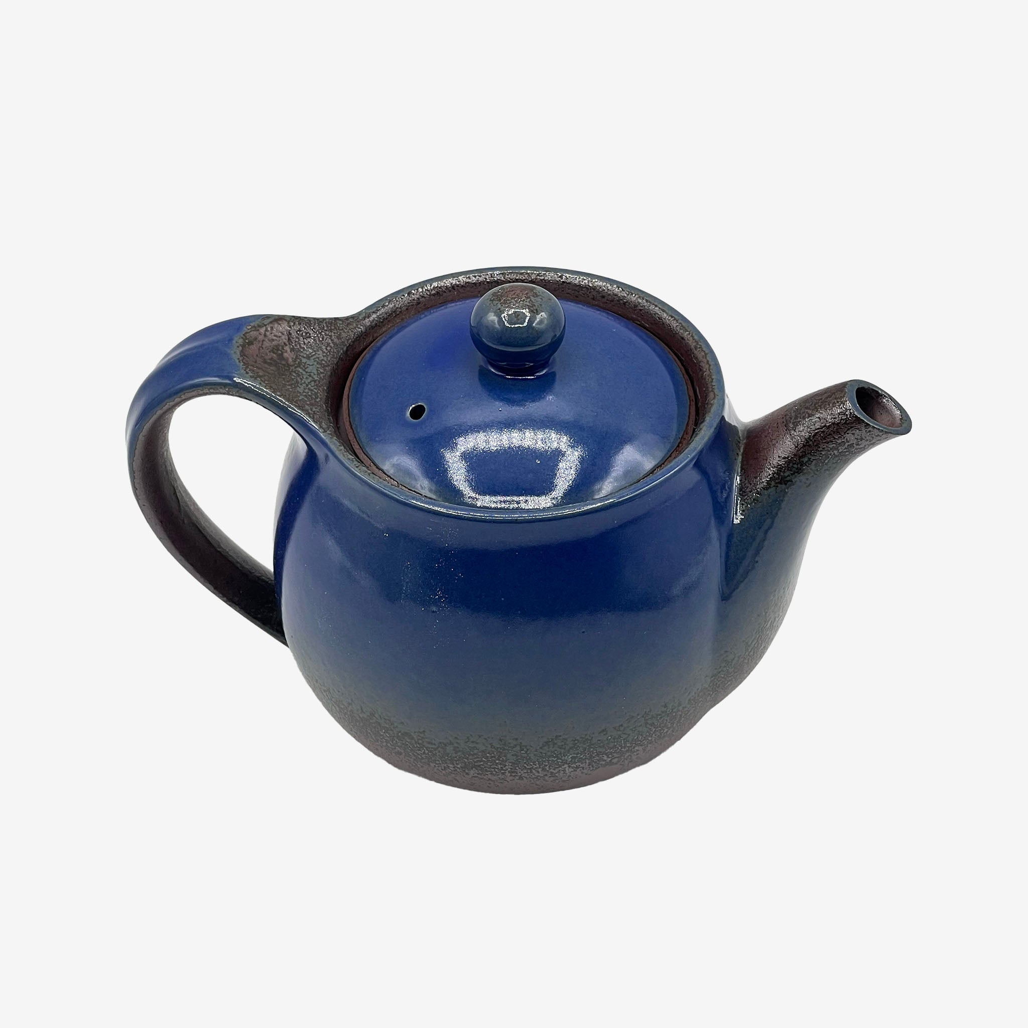 Ao Blue Banko-yaki Kyusu - Japanese Teapot