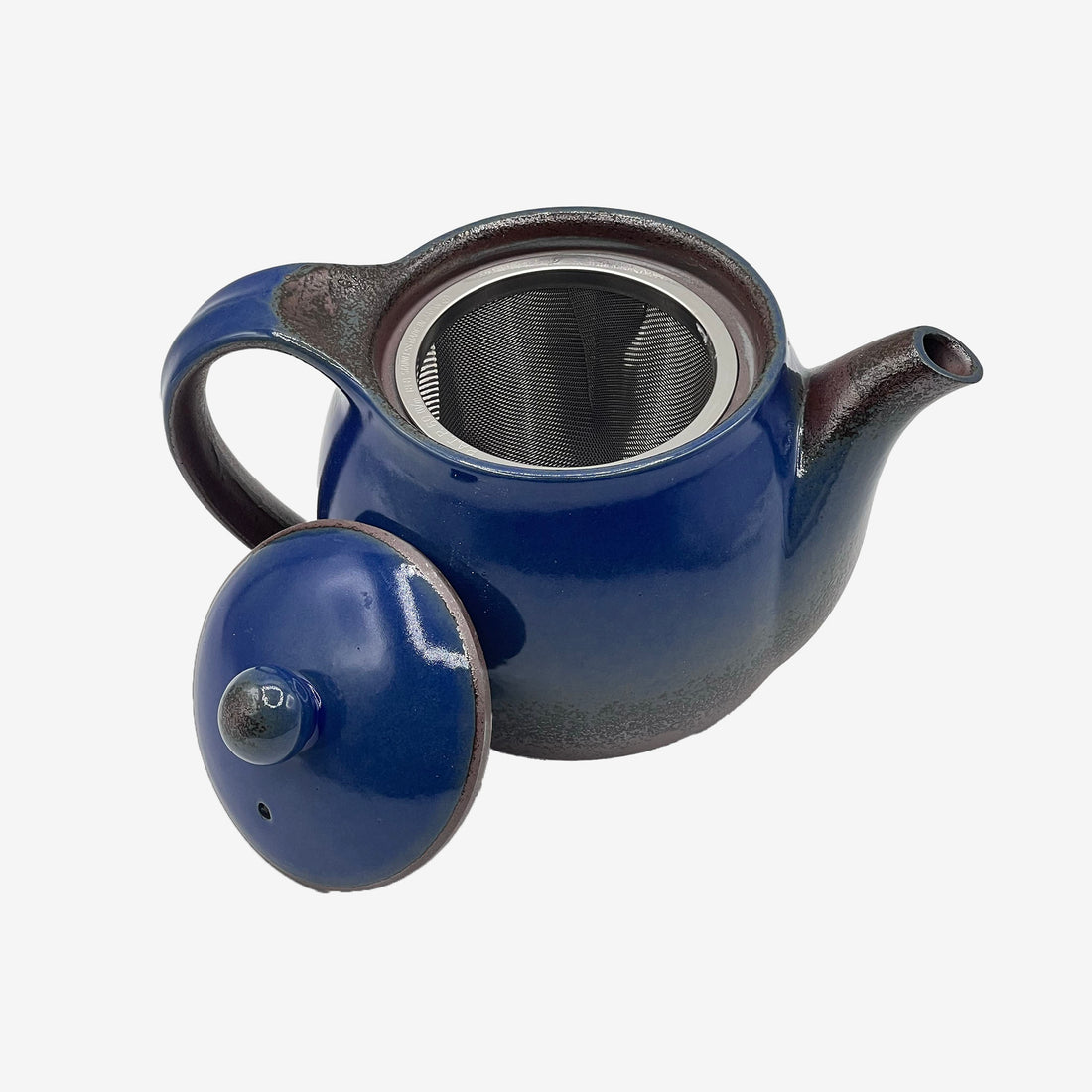 Ao Blue Banko-yaki Kyusu - Japanese Teapot