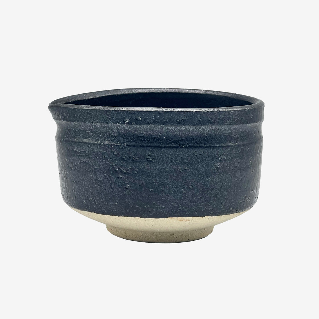 Kuro Black Kataguchi Mino-yaki Chawan - Japanese Matcha Bowl