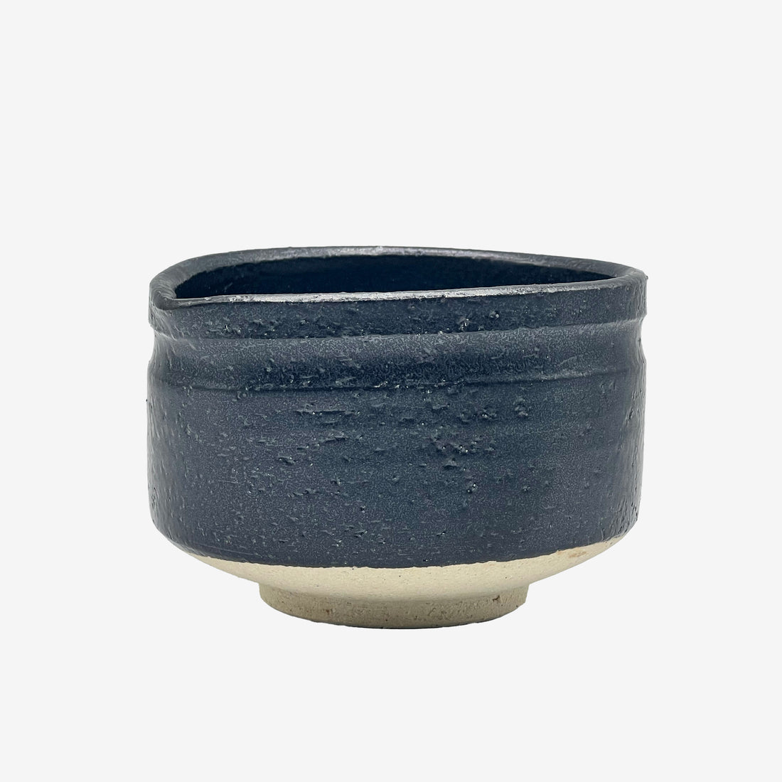 Kuro Black Kataguchi Mino-yaki Chawan - Japanese Matcha Bowl