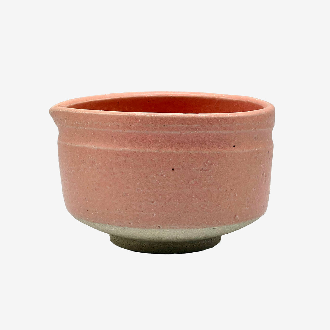 Momo Pink Kataguchi Mino-yaki Chawan - Japanese Matcha Bowl