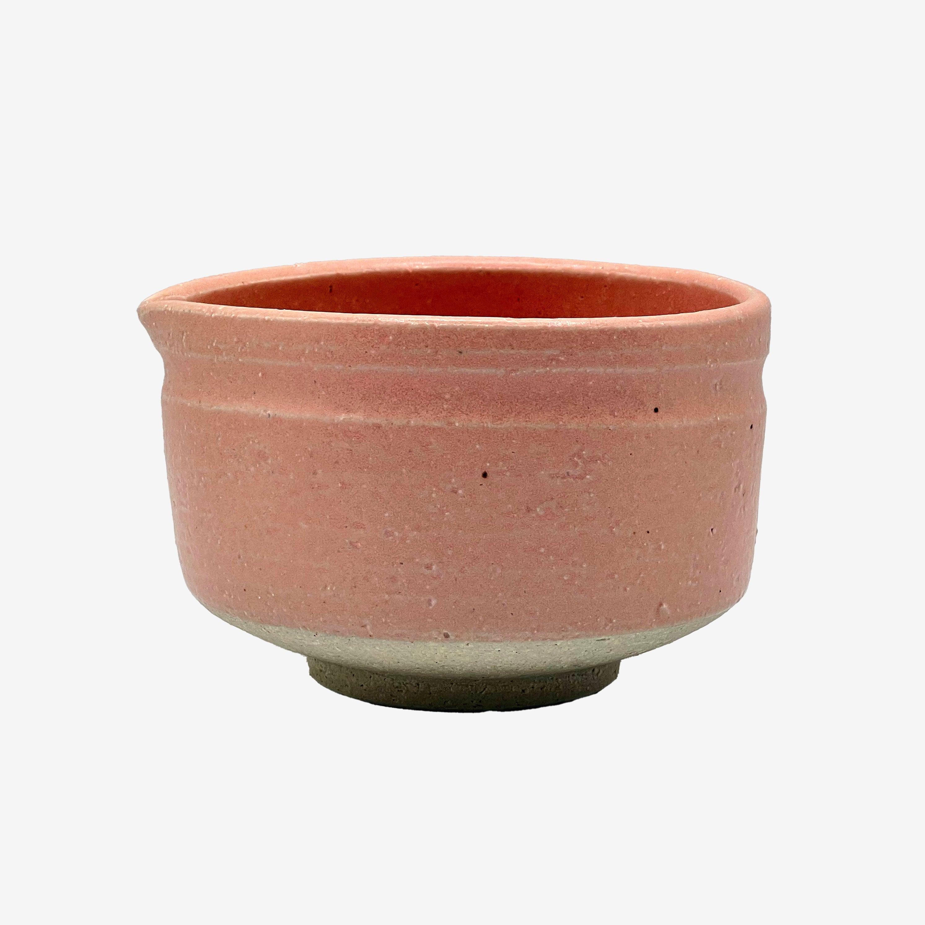 Momo Pink Kataguchi Mino-yaki Chawan - Japanese Matcha Bowl