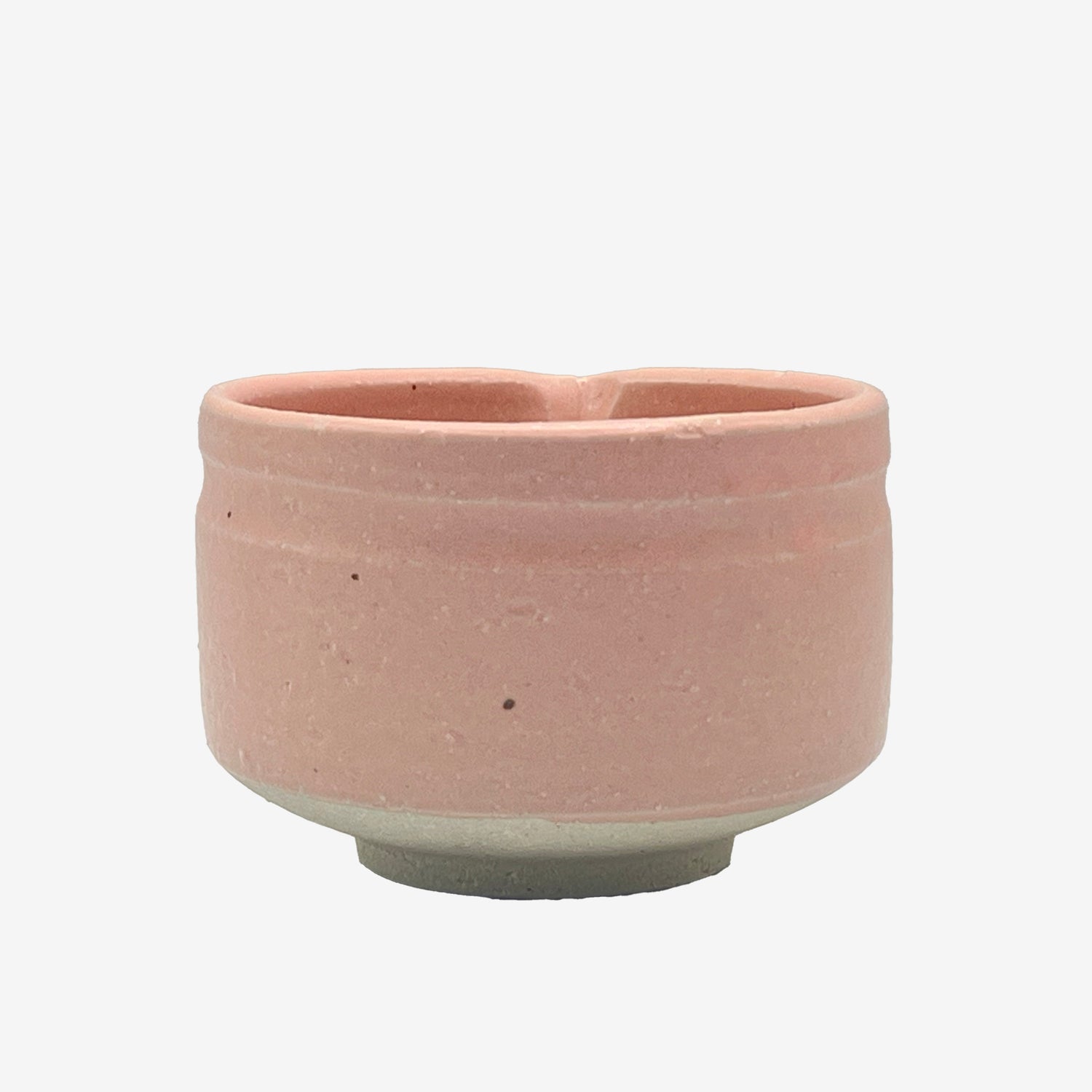 Momo Pink Kataguchi Mino-yaki Chawan - Japanese Matcha Bowl