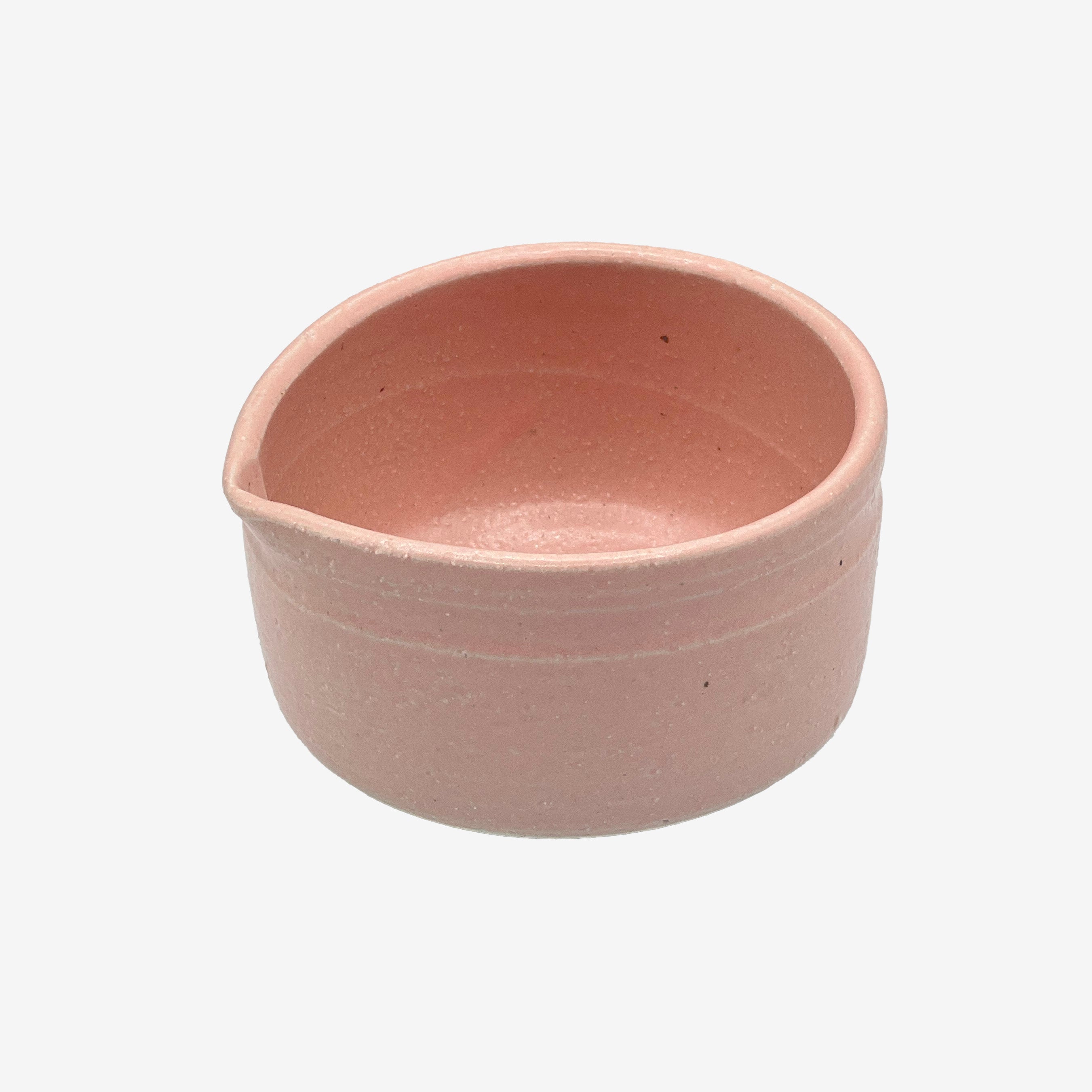 Momo Pink Kataguchi Mino-yaki Chawan - Japanese Matcha Bowl