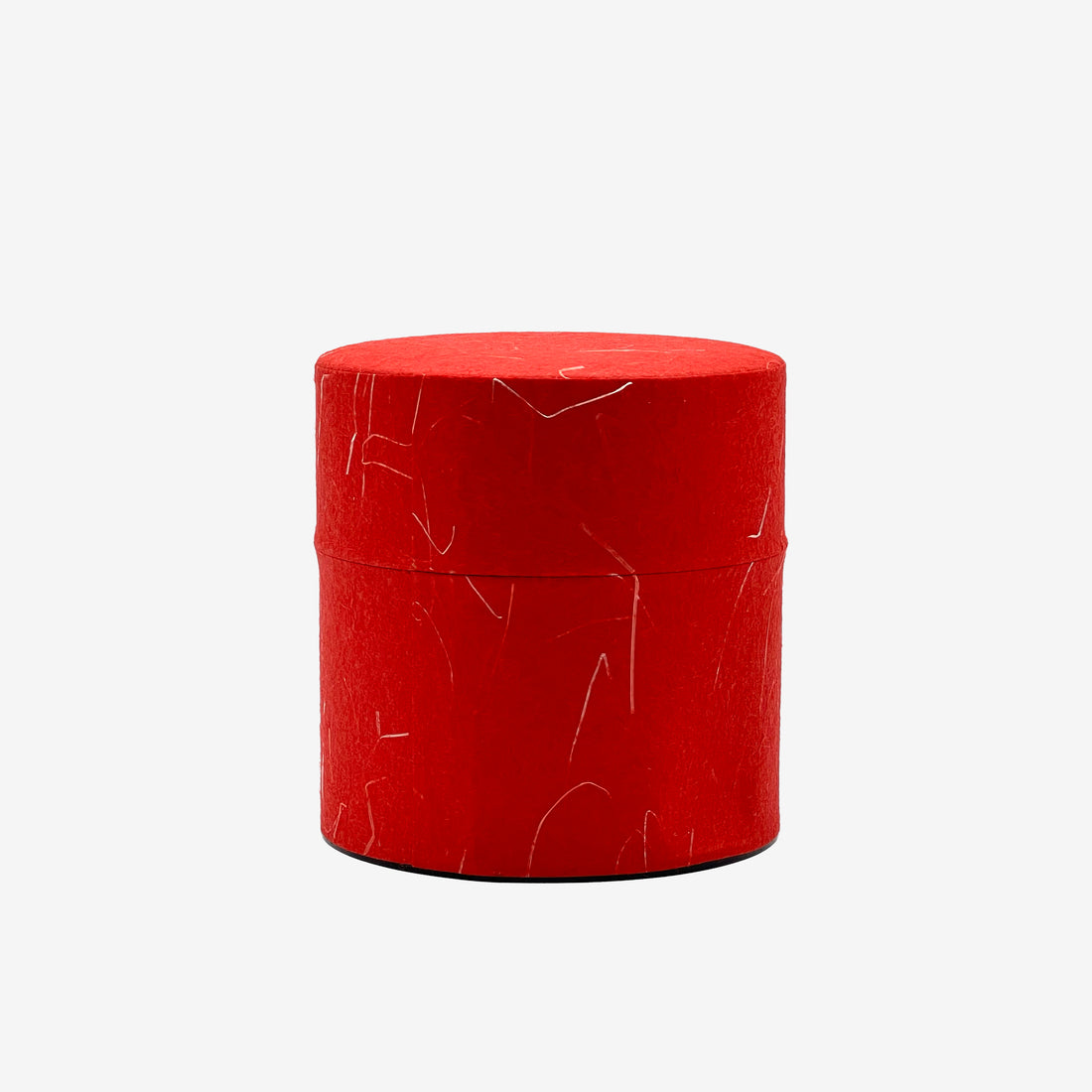 Aka Red Washi Paper Wrapped Tea Canister (S) - Japanese Chazutsu