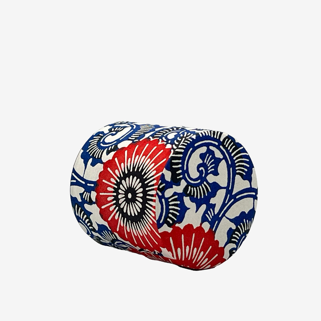 Karahana Blue Washi Paper Wrapped Tea Canister (S) - Japanese Chazutsu