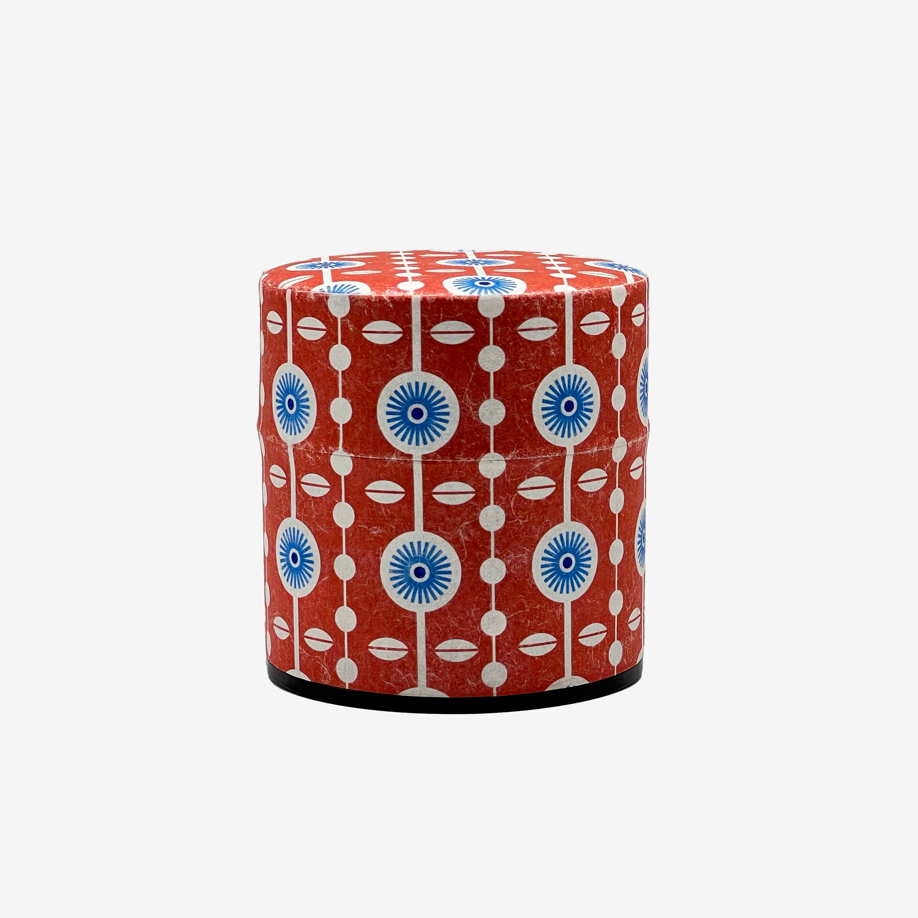 Kururi Red Washi Paper Wrapped Tea Canister (S) - Japanese Chazutsu