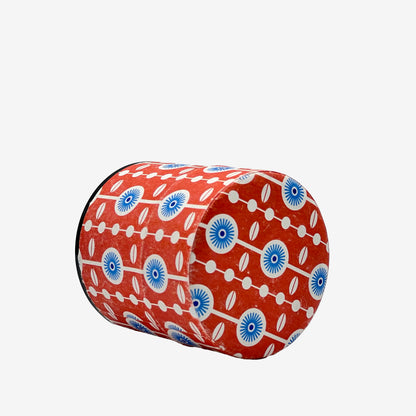 Kururi Red Washi Paper Wrapped Tea Canister (S) - Japanese Chazutsu