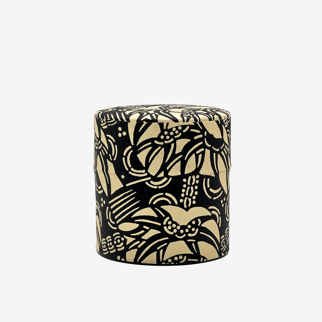 Han Black Washi Paper Wrapped Tea Canister (S) - Japanese Chazutsu