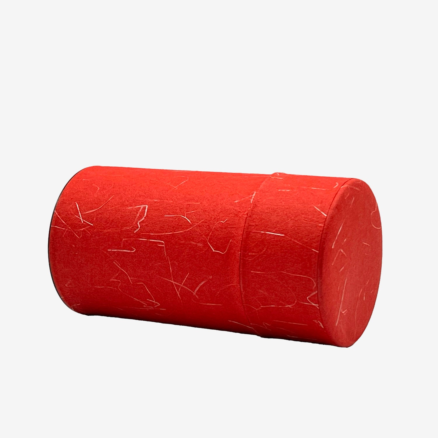 Aka Red Washi Paper Wrapped Tea Canister (L) - Japanese Chazutsu