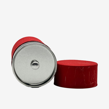 Aka Red Washi Paper Wrapped Tea Canister (L) - Japanese Chazutsu