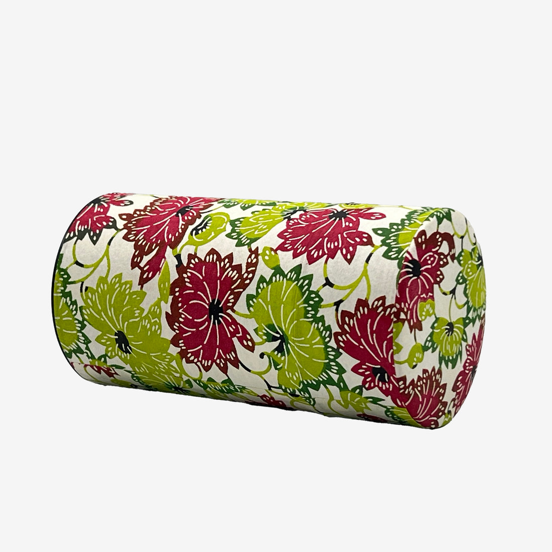 Natsuhana Flower Green Washi Paper Wrapped Tea Canister (L) - Japanese Chazutsu