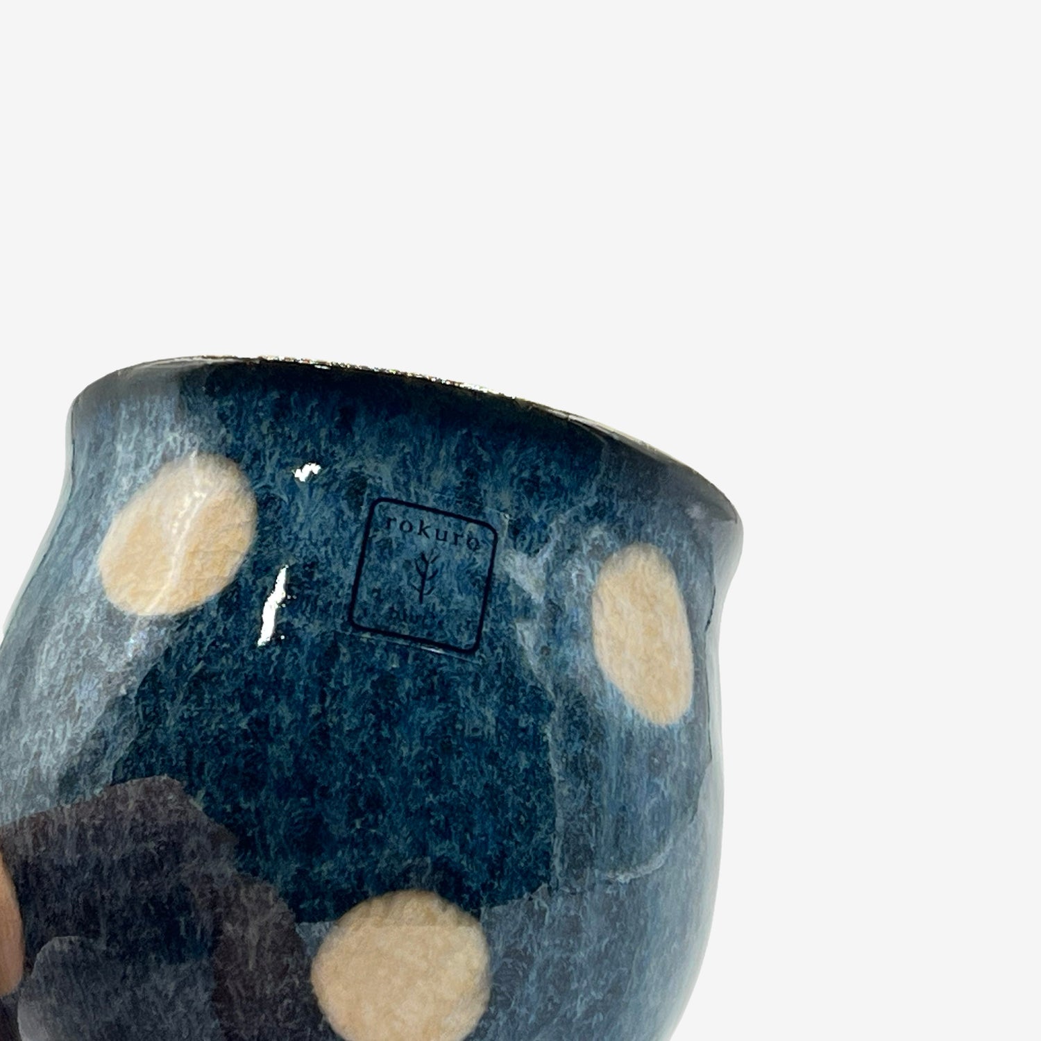 Fuji Blue Mino-yaki Yunomi - Japanese Teacup