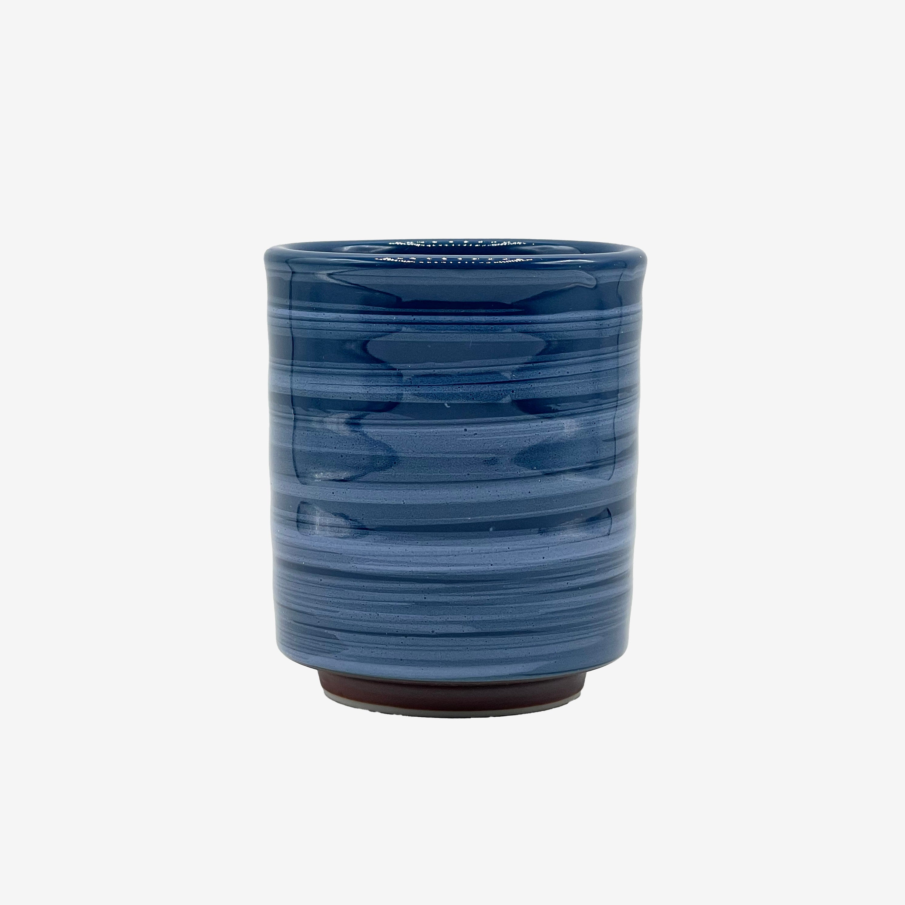 Seisai Hake Blue Mino-yaki Yunomi - Japanese Teacup