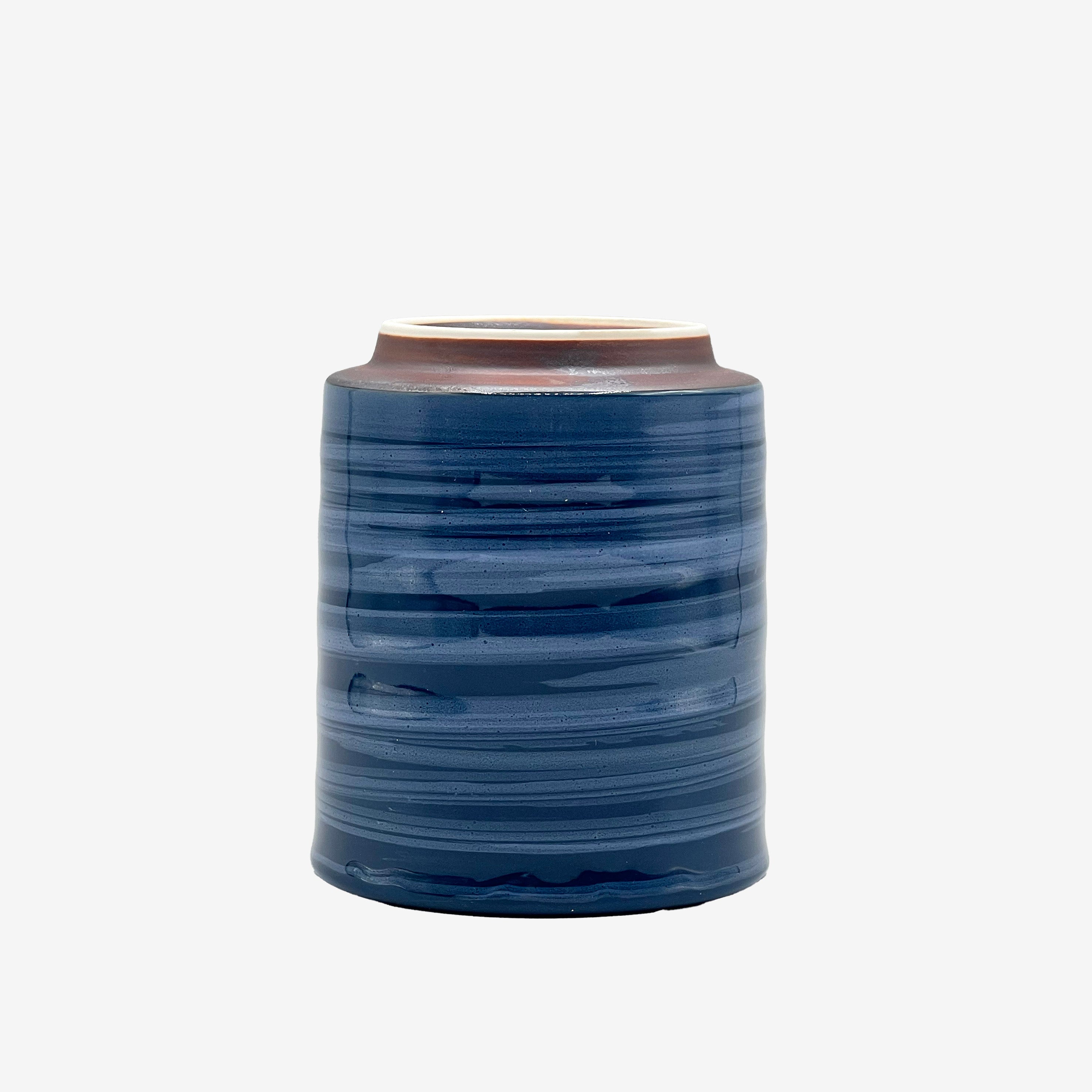 Seisai Hake Blue Mino-yaki Yunomi - Japanese Teacup