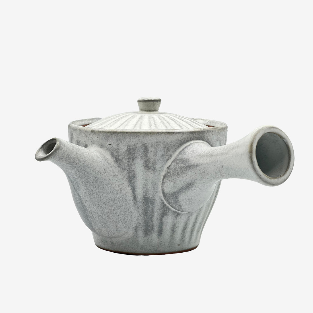 Kiku Kohiki Rustic White Tokoname-yaki Kyusu - Japanese Teapot