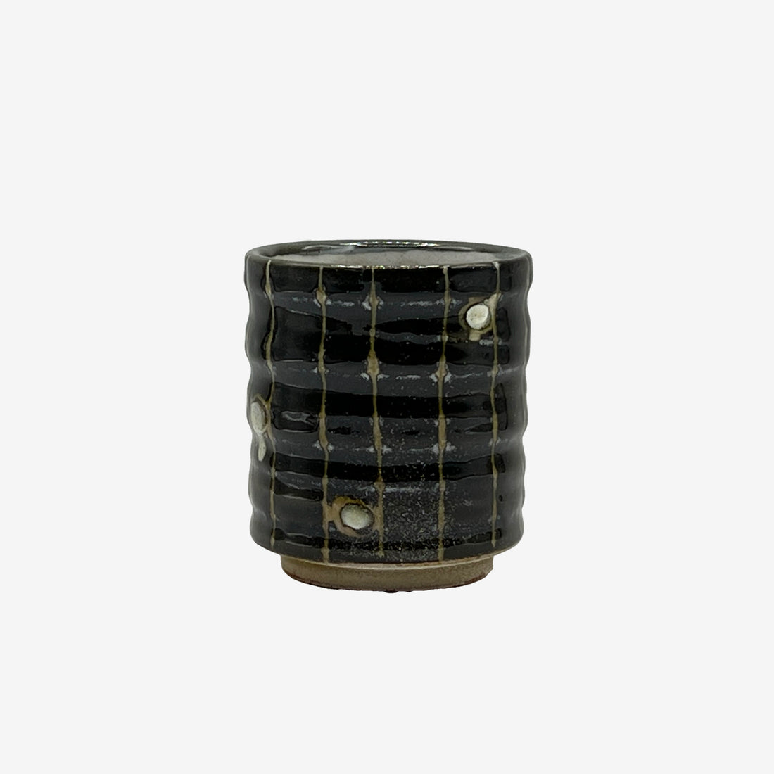 Marujuso Black Mino-yaki Yunomi - Japanese Teacup