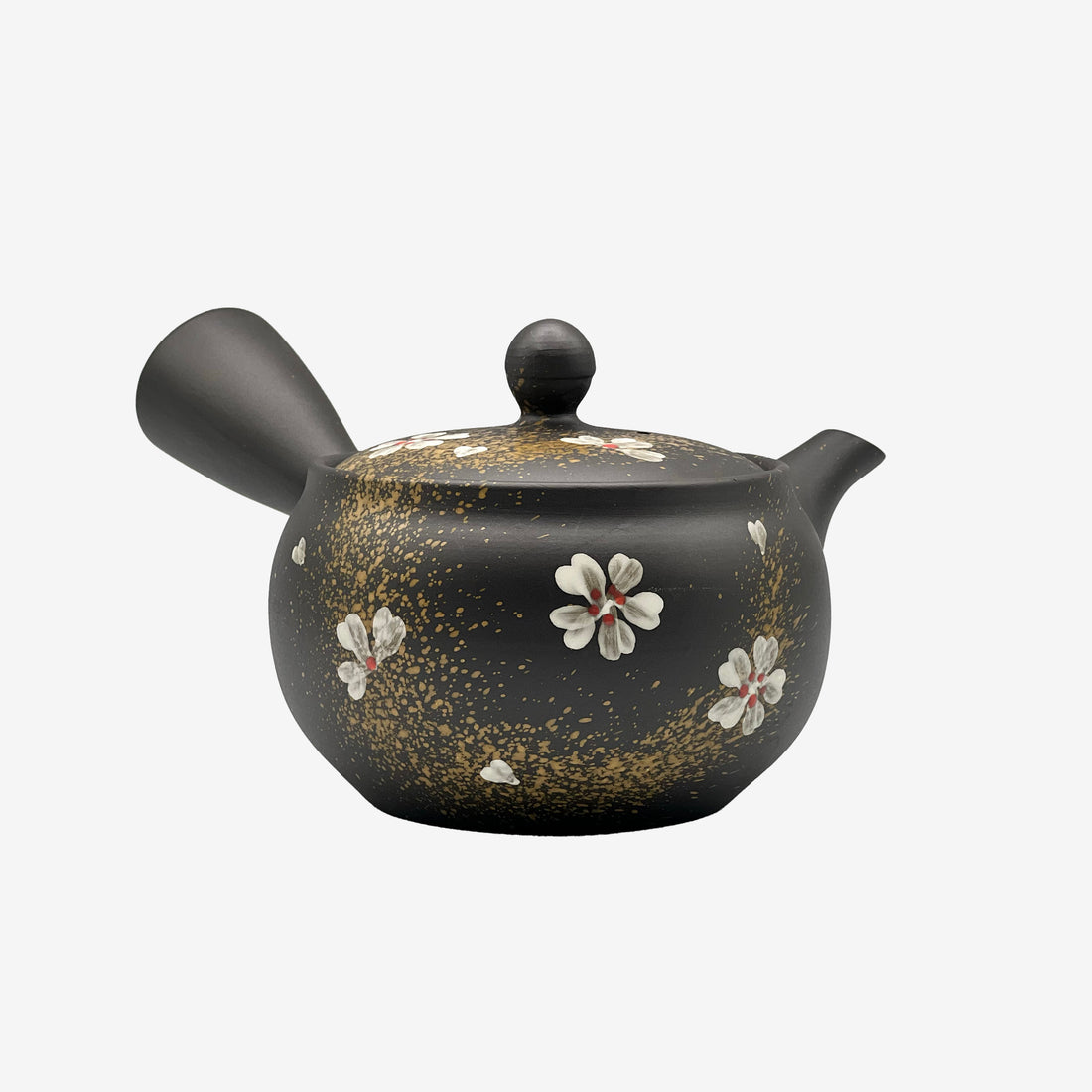 Fusensaku Nadeshi Gold Kuro Black Tokoname-yaki Kyusu - Japanese Teapot