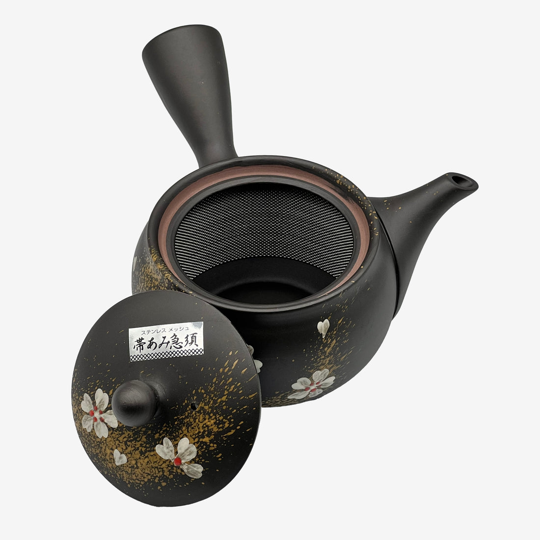 Fusensaku Nadeshi Gold Kuro Black Tokoname-yaki Kyusu - Japanese Teapot