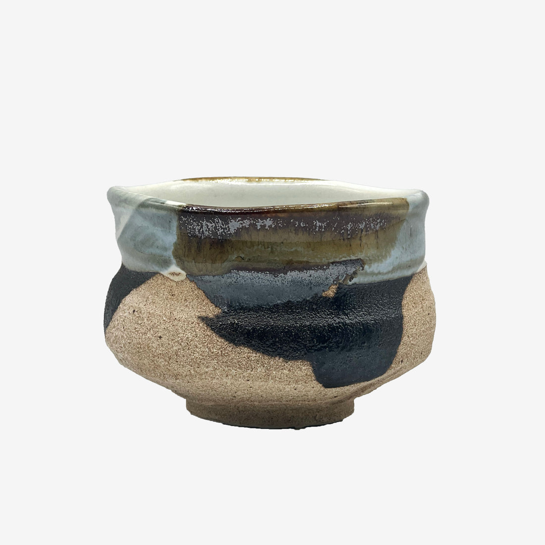 Iga Unofu Sand Mino-yaki Chawan - Japanese Matcha Bowl