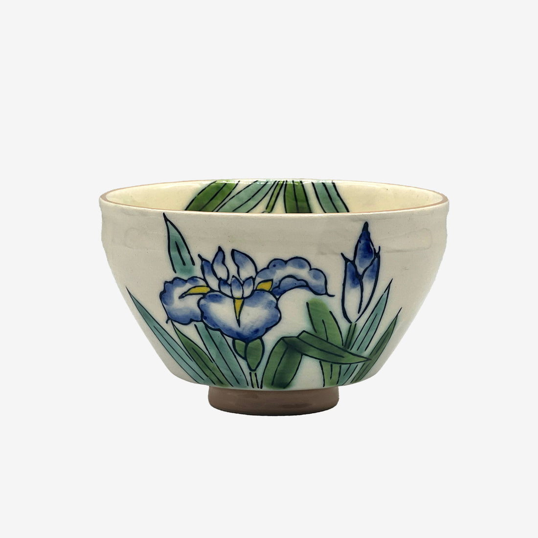 Satsuki Ayame White Mino-yaki Ido Chawan - Japanese Mini Matcha Bowl