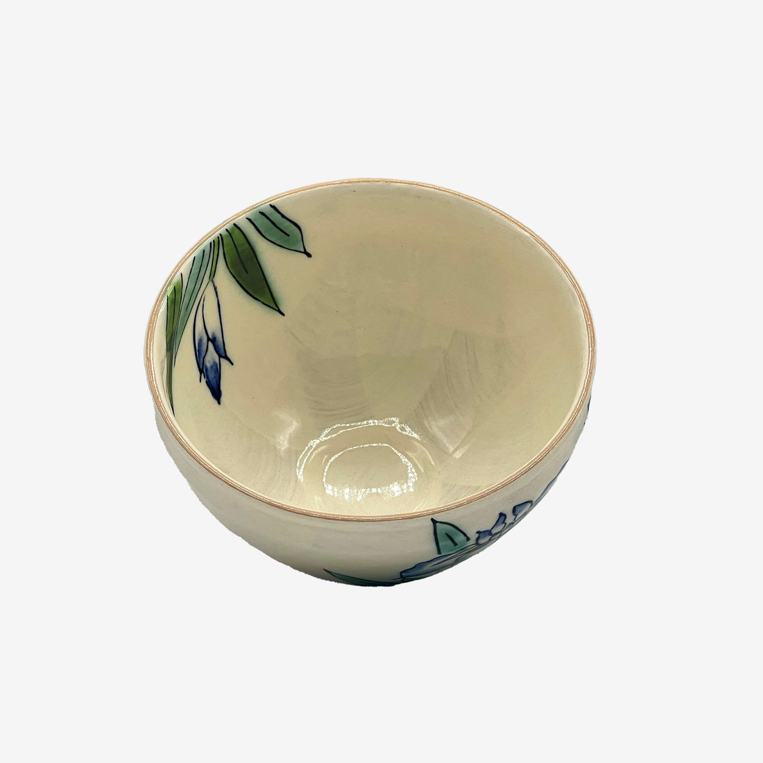 Satsuki Ayame White Mino-yaki Ido Chawan - Japanese Mini Matcha Bowl