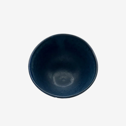 Shinko Blue Polka Dot Mino-yaki Ido Chawan - Japanese Mini Matcha Bowl