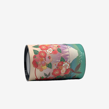 Shizukan Nanten Green Mt. Fuji Series Washi Paper Wrapped Tea Canister (S) - Japanese Chazutsu