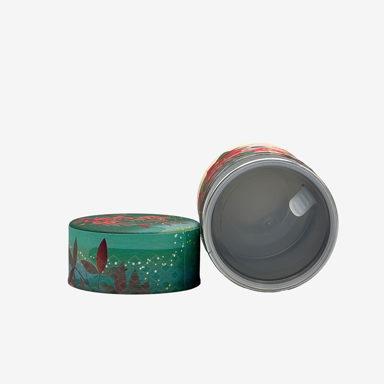 Shizukan Nanten Green Mt. Fuji Series Washi Paper Wrapped Tea Canister (S) - Japanese Chazutsu