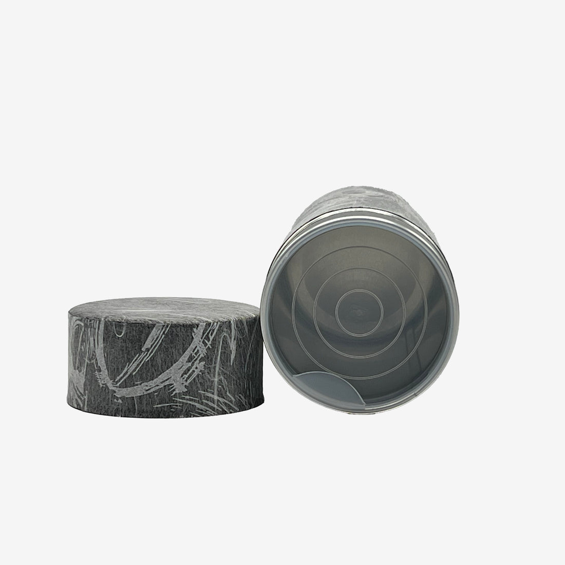 Okumura Seikan Nankyo Gray Washi Paper Wrapped Tea Canister (L) - Japanese Chazutsu)