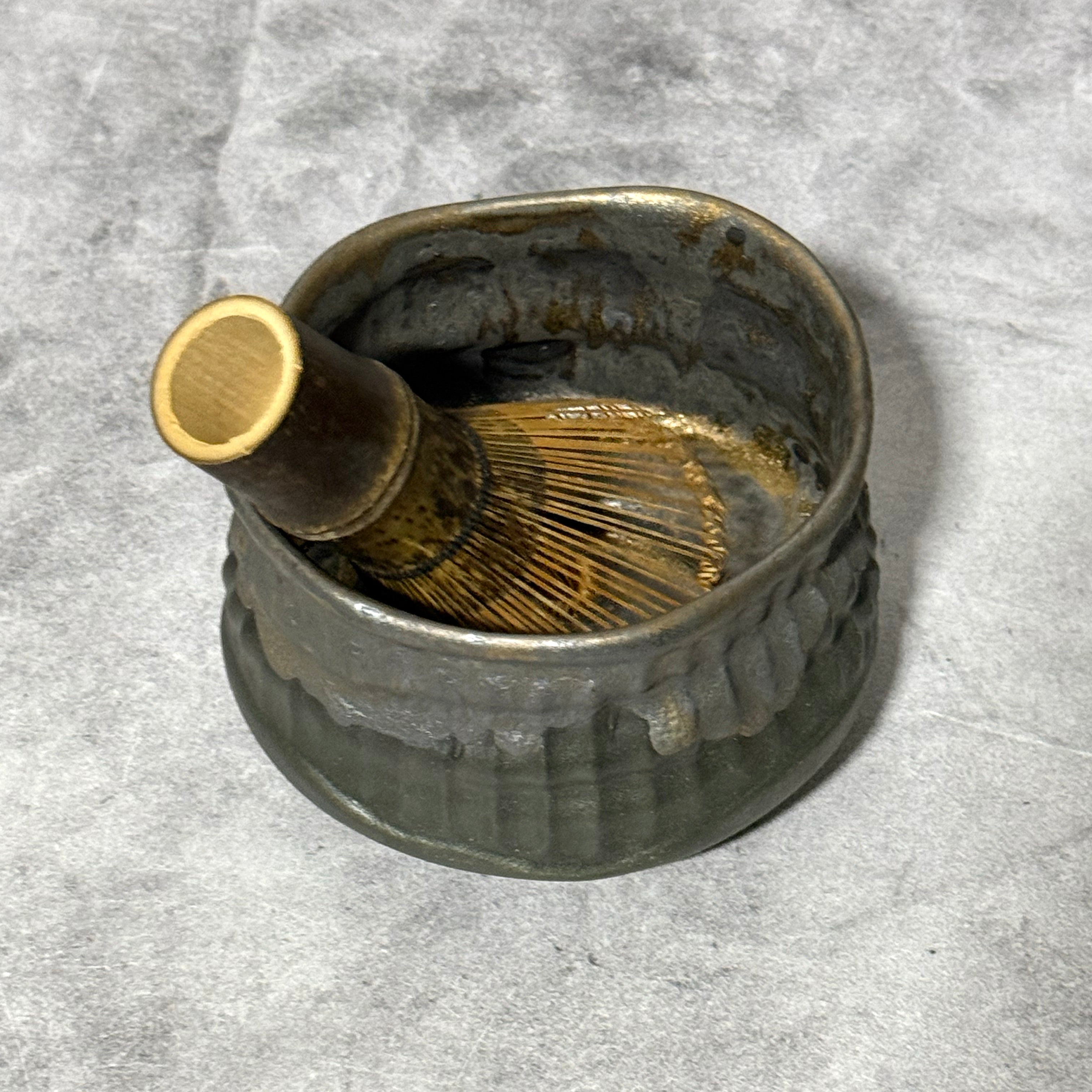 Mangantataki Kin Black Mino-yaki Chawan - Japanese Mini Matcha Bowl