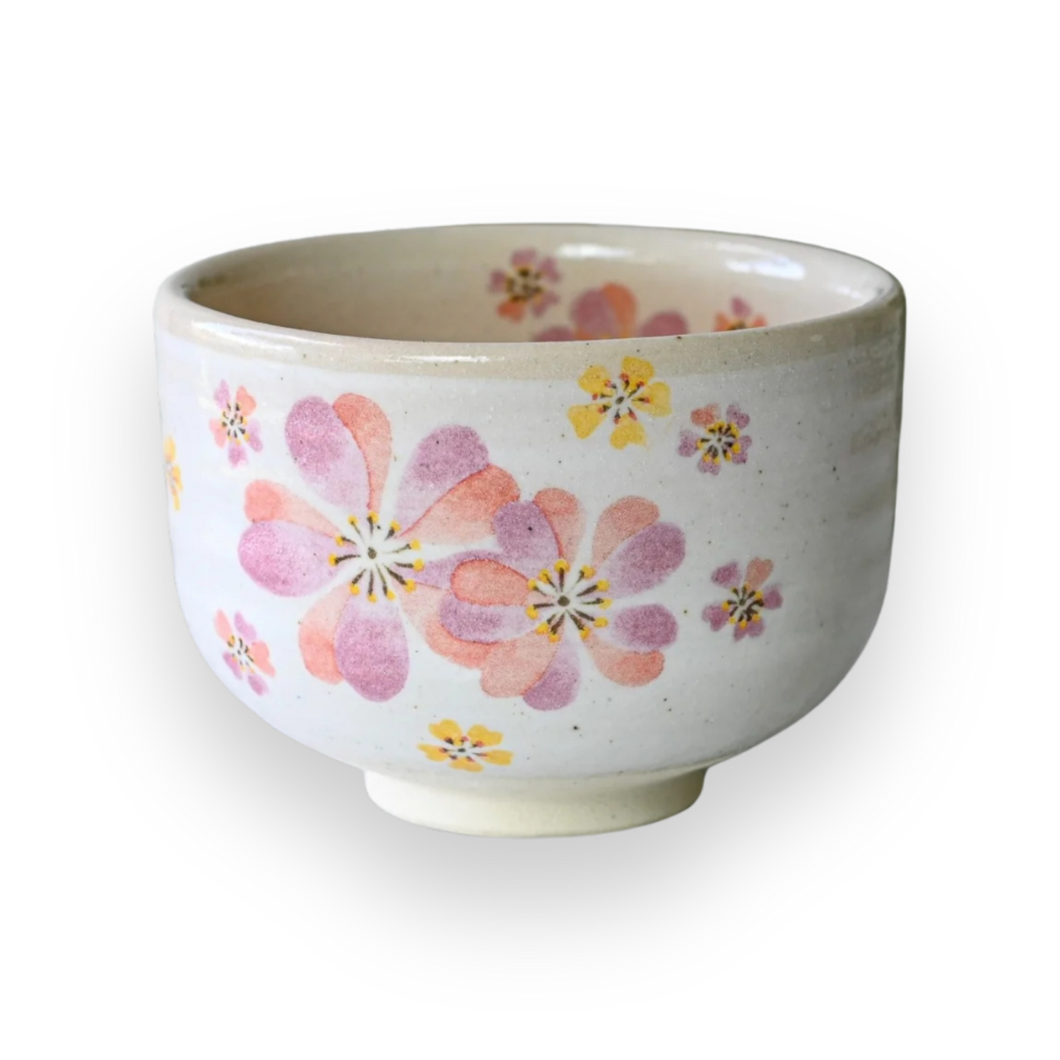Japanese Pink Sakura Ceramic Matcha Bowl