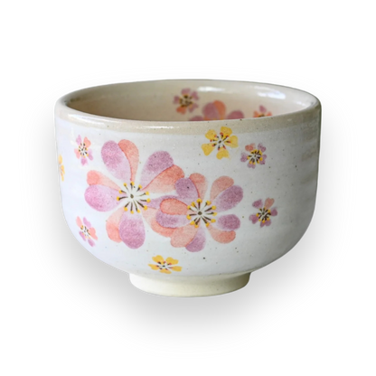 Japanese Pink Sakura Ceramic Matcha Bowl