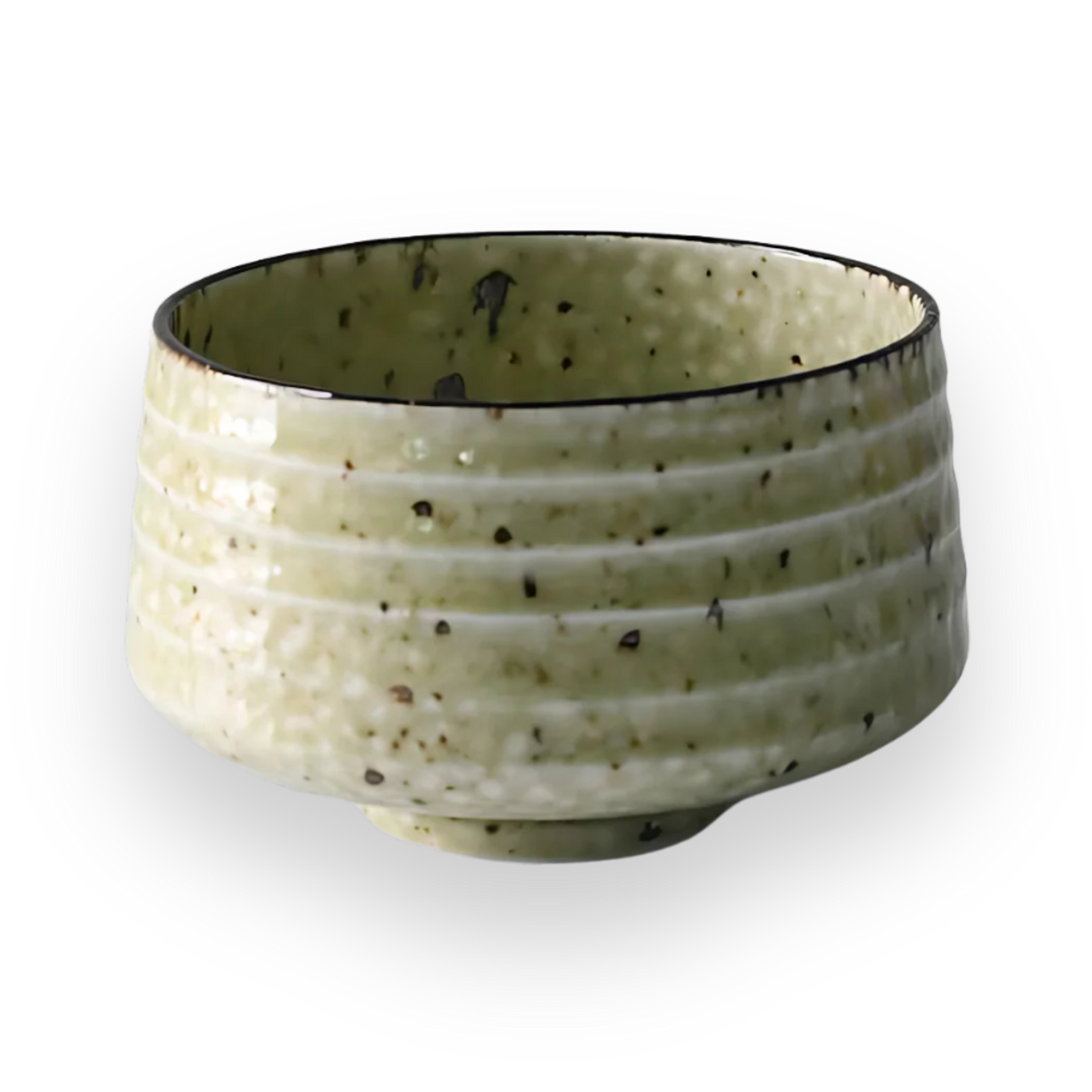 Kaneni White Ceramic Matcha Bowl