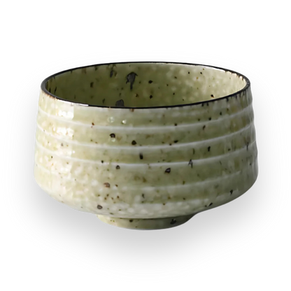 Kaneni White Ceramic Matcha Bowl