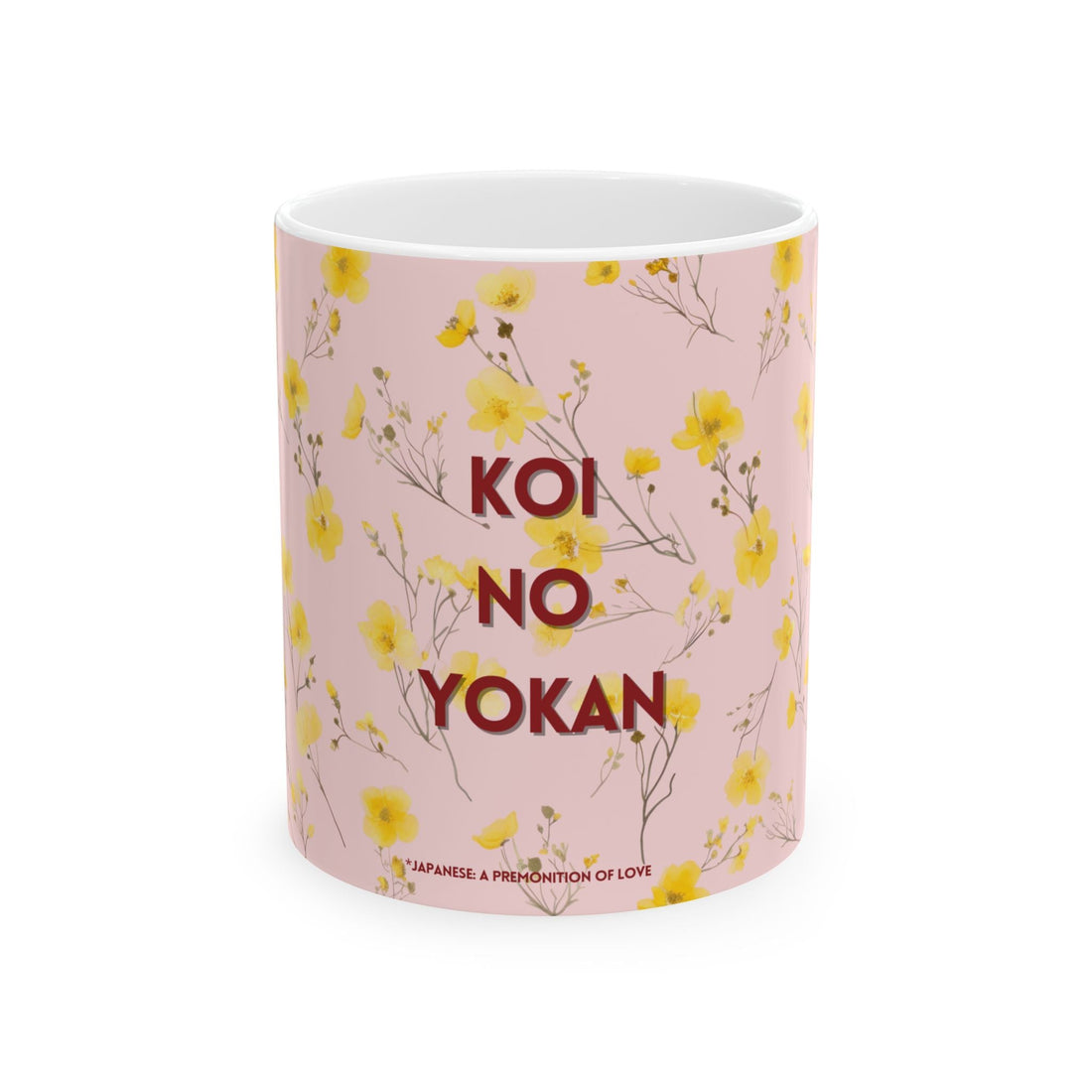 Koi No Yokan Ceramic Mug, Japanese Phrase