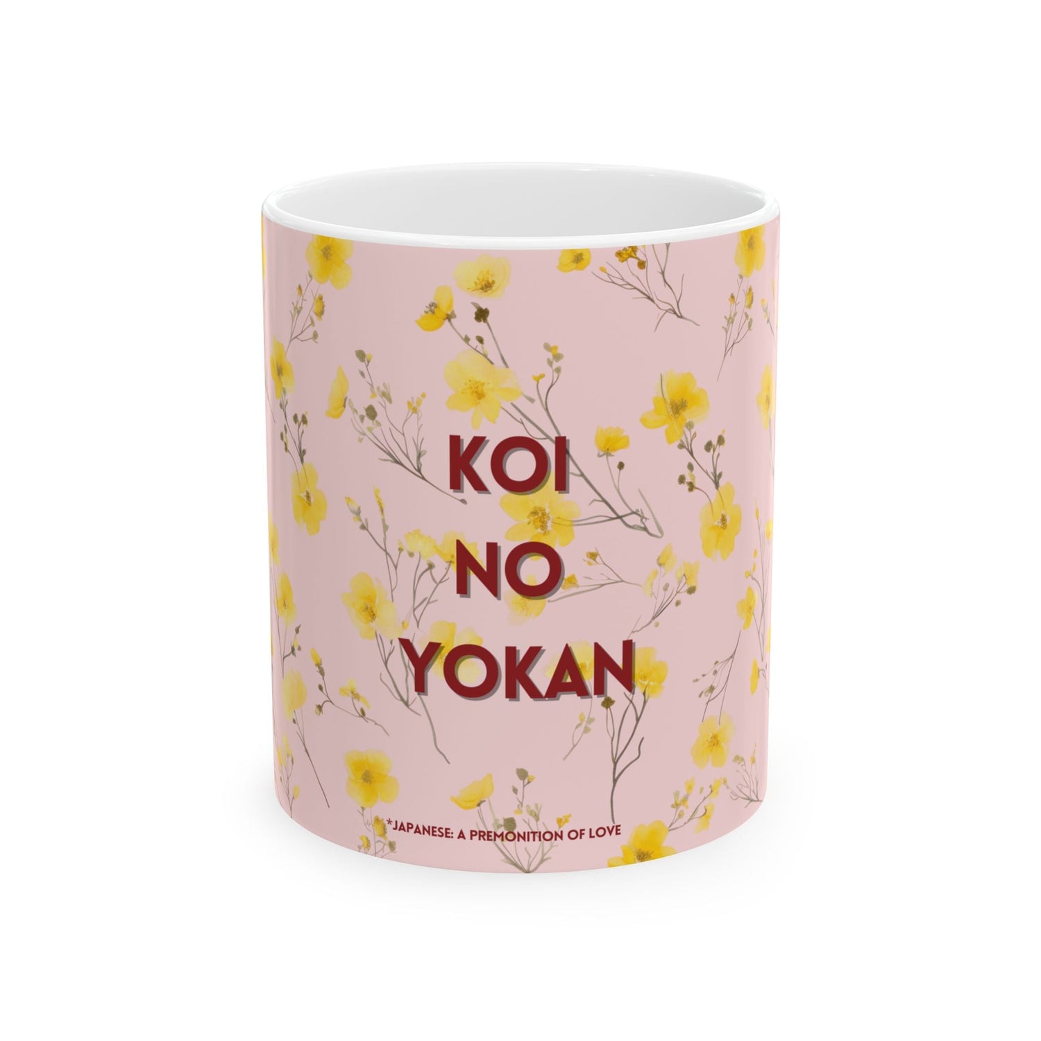 Koi No Yokan Ceramic Mug, Japanese Phrase