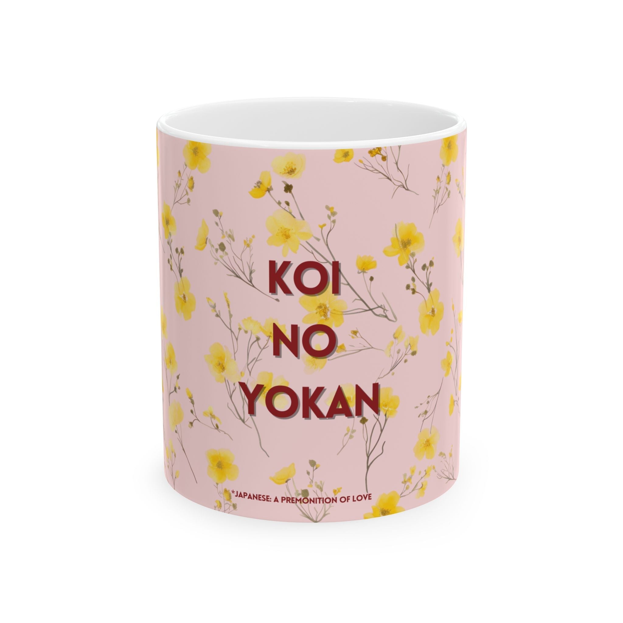Koi No Yokan Ceramic Mug, Japanese Phrase