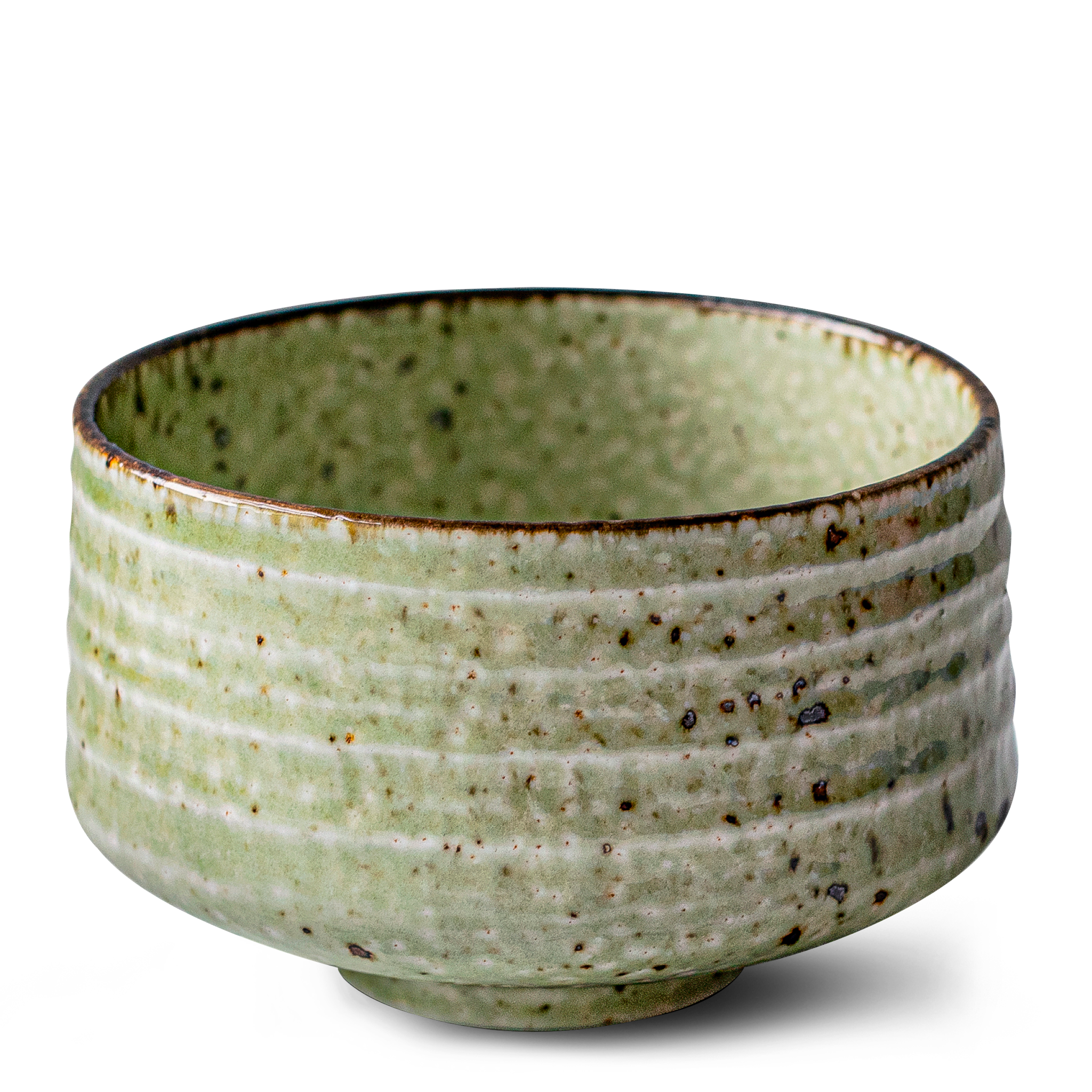 Kaneni White Ceramic Matcha Bowl