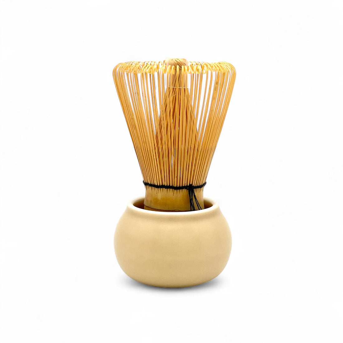 Yoshimura Sand Beige Matcha Whisk Chasen Stand - Japanese Kusenaoshi