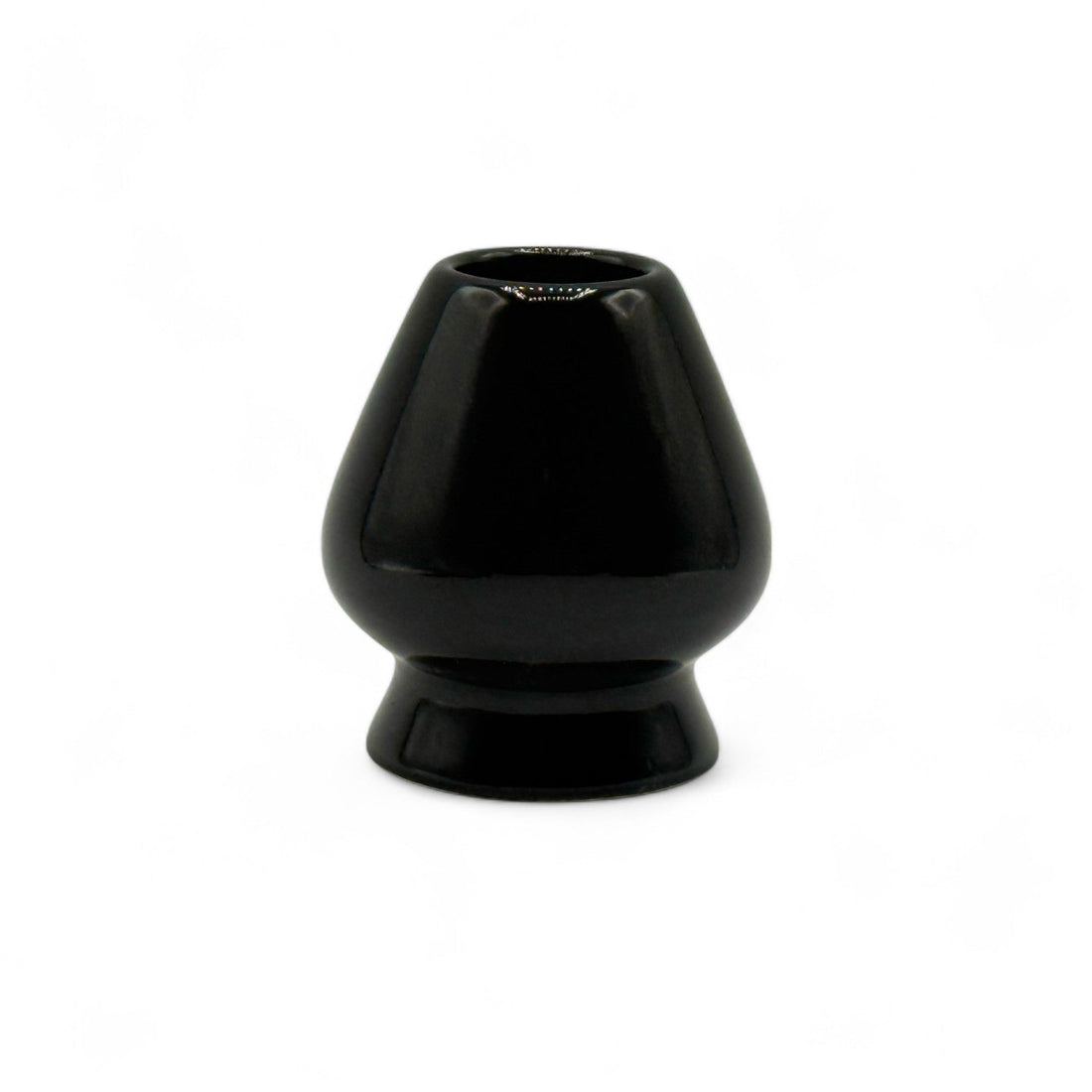 Porcelain Black Matcha Whisk Chasen Stand - Kusenaoshi