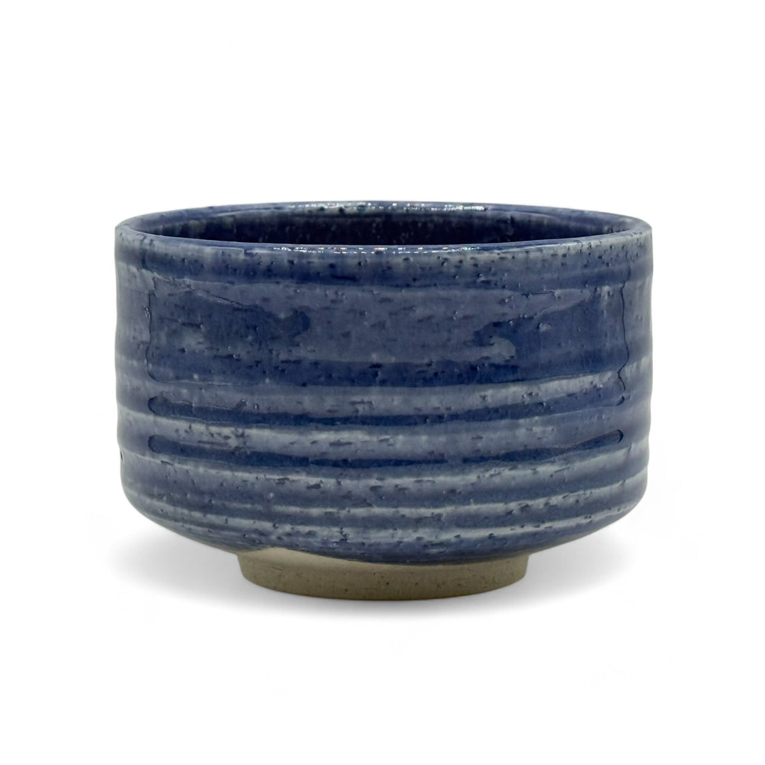 Ranyu Blue Mino-yaki Chawan - Japanese Matcha Bowl