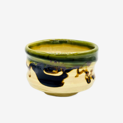 Oribe Tabi Green Mini Chawan - Japanese Matcha Bowl Matchaware Inoue Tea