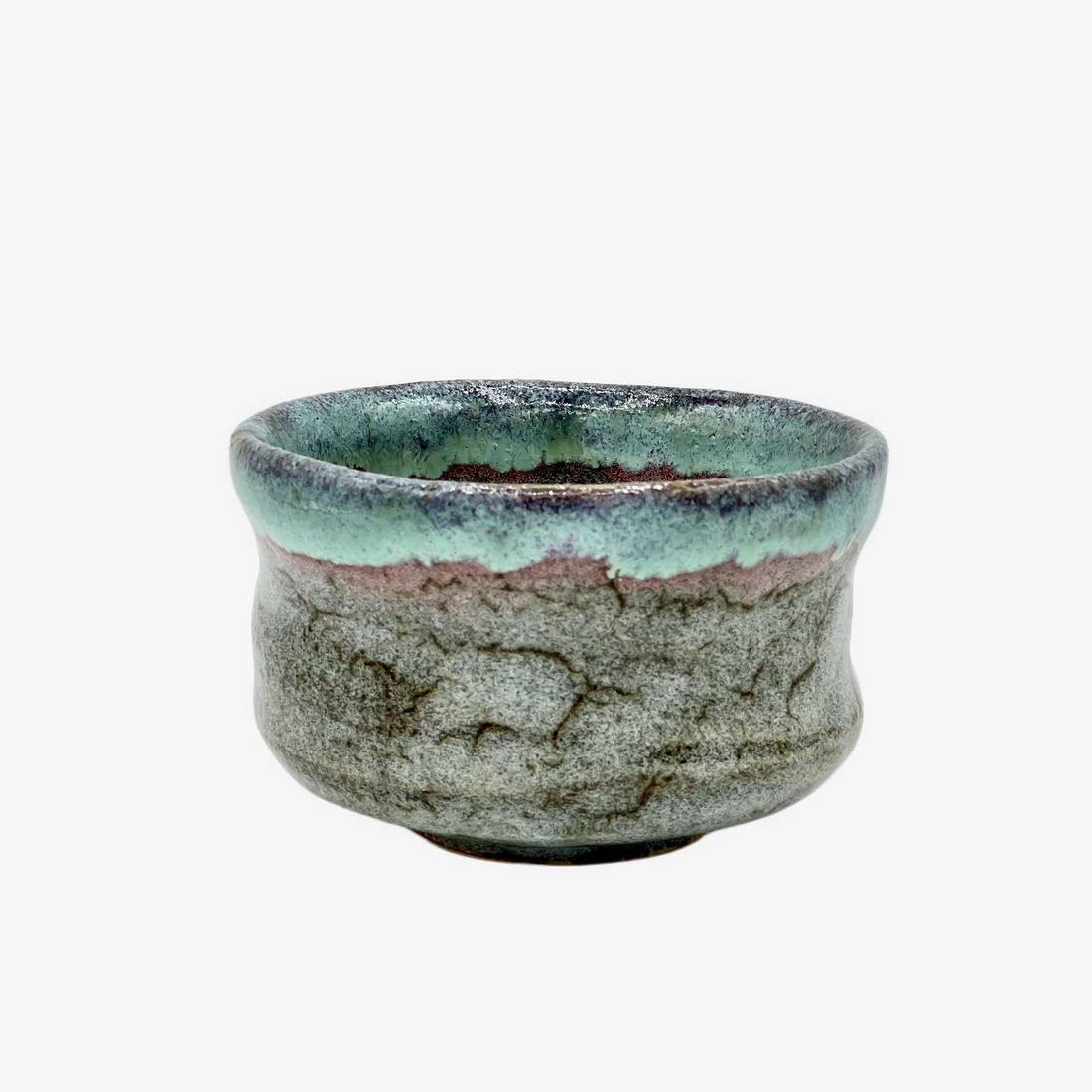 Ao Shino Tabi Gray Mini Chawan - Japanese Matcha Bowl Matchaware Inoue Tea