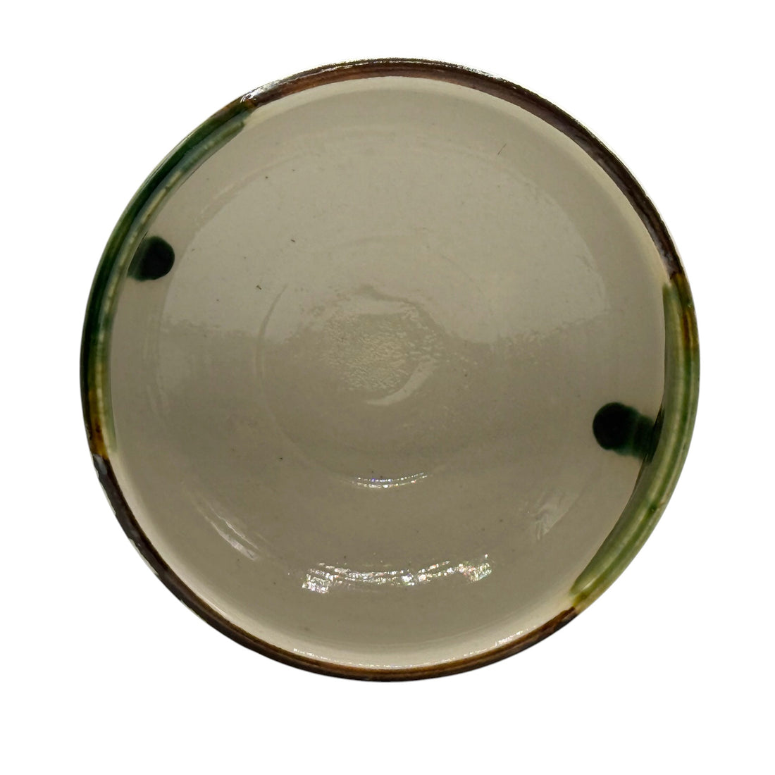 Oribe Moku Green Oribe-yaki Chawan - Japanese Matcha Bowl