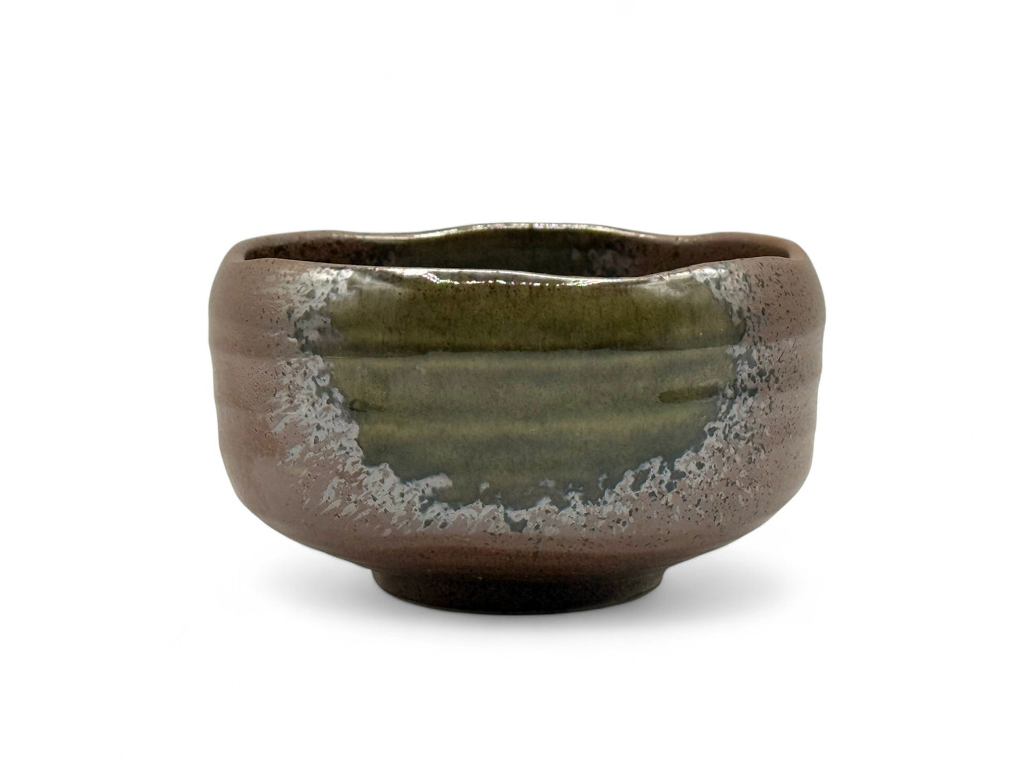 Nanban Brown Mino-yaki Chawan - Japanese Matcha Bowl